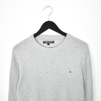 Vintage Tommy Hilfiger jumper long sleeve sweatshirt hoodie t-shirt top blouse tee in grey