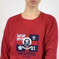Vintage Morris DUKE sweatshirt jumper pullover hoodie in red