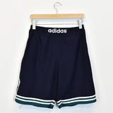 Vintage Adidas shorts joggers trousers track pants bottoms in dark blue and green