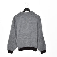 Vintage lotto polo sweatshirt longsleeve tee pullover jumper in grey and black