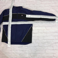 Vintage Fila windbreaker fleece jacket in navy blue and black