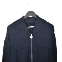 Vintage Fila zip up sweater jumper sweatshirt pullover long sleeve tracksuit trackie jacket in dark blue
