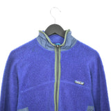 Vintage Patagonia fleece zip up tracksuit track jacket trackie sweater jumper sweatshirt pullover long sleeve in purple