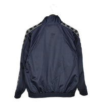 Vintage Champion zip up windbreaker tracksuit track jacket trackie sweater jumper sweatshirt pullover long sleeve in dark blue