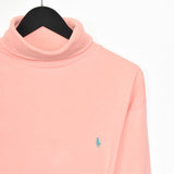 Vintage Ralph Lauren turtleneck pullover sweatshirt top jumper in pink