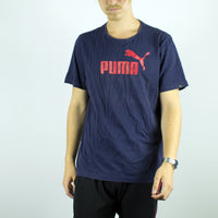 Vintage Puma t-shirt top blouse tee in navy blue