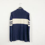 Vintage Next sweatshirt longsleeve tee pullover jumper in dark blue with white stripes