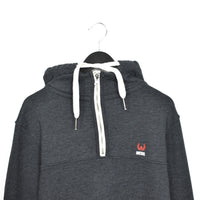 Vintage Diesel quarter zip up hoodie jumper longsleeve tee pullover sweatshirt in dark grey