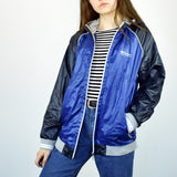 Vintage Champion tracksuit track jacket fleece windbreaker in blue