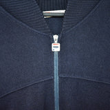 Vintage Fila zip up sweater jumper sweatshirt pullover long sleeve tracksuit trackie jacket in dark blue