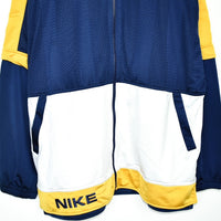 Vintage Nike jacket track windbreaker coat pullover bomber jacket trench coat in blue, white and yellow