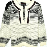Vintage unique jumper longsleeve tee pullover sweatshirt in grey/white