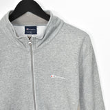 Vintage Nike zip up pullover sweatshirt windbreaker fleece track jacket in grey