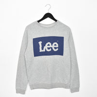 Vintage Lee sweatshirt long sleeve jumper hoodie in grey