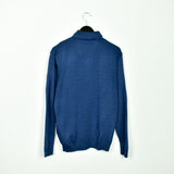 Vintage GANT polo button up thin material longsleeve tee pullover sweatshirt in blue