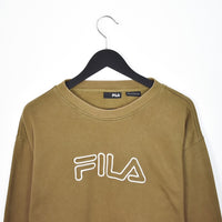 Vintage Fila sweatshirt longsleeve tee pullover jumper in brown