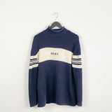 Vintage Next sweatshirt longsleeve tee pullover jumper in dark blue with white stripes