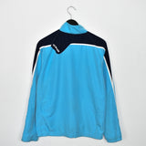 Vintage Umbro windbreaker zip up tracksuit track jacket trackie sweater jumper sweatshirt pullover long sleeve in light blue